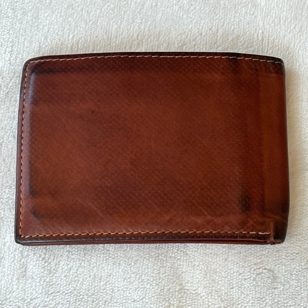 Steve Madden Rich Brown Leather Card Holder
